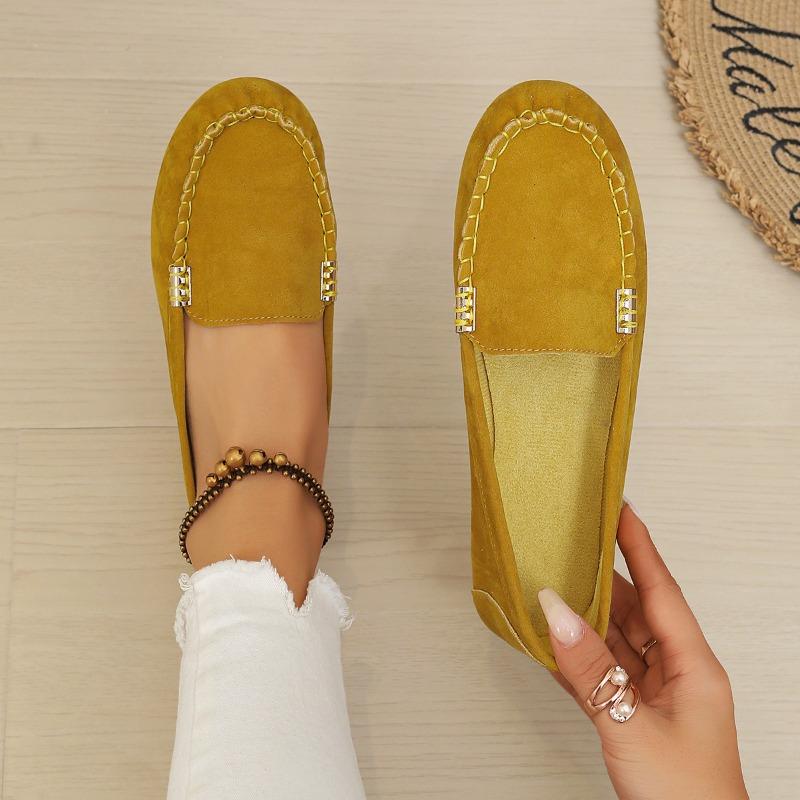Changping bottom shallow mouth casual single shoes women's spring and autumn new large size light work shoes Doudou shoes