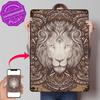 Mandala of the Lion D Texture Metal Poster Customized Wall Art Tin Sign Gift for Mancave Funny Signs Office Decor Room House