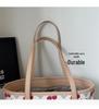 Cherry Print Denim Handbag - High-Quality, Large Capacity Commute Tote Shoulder Bag, 2025 Fashion.