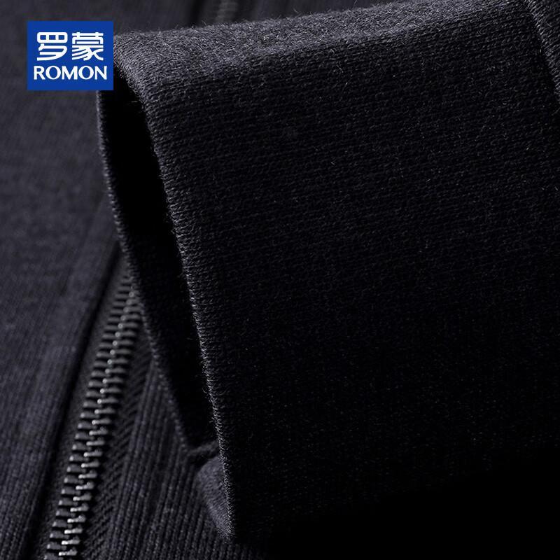 ROMON Men's Cashmere Blend Hooded Cardigan Sweatshirt