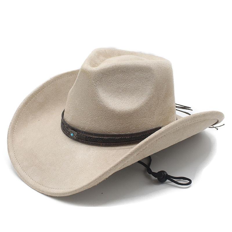 Mandarin Indian Leather Hat With Wide Brim Sunshade And Breathability For Vintage Men Women