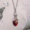 Batshaped Heart Pendant Necklace With Gothic Bohemian Style For Women
