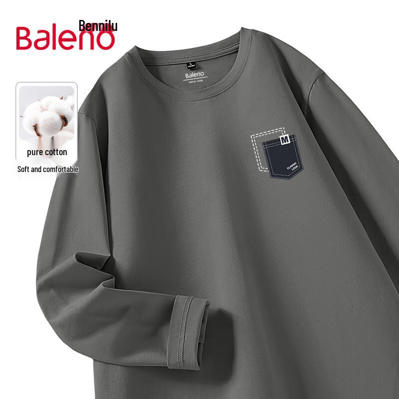 Baleno Men s Heavyweight Cotton Fleece-Lined Long Sleeve T-Shirt