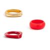 Ingemark 3 Styles Boho Resin Acrylic Bangles for Women 2025 New Fashion Vintage Irregular Wide Springs Bracelets Women Jewelry