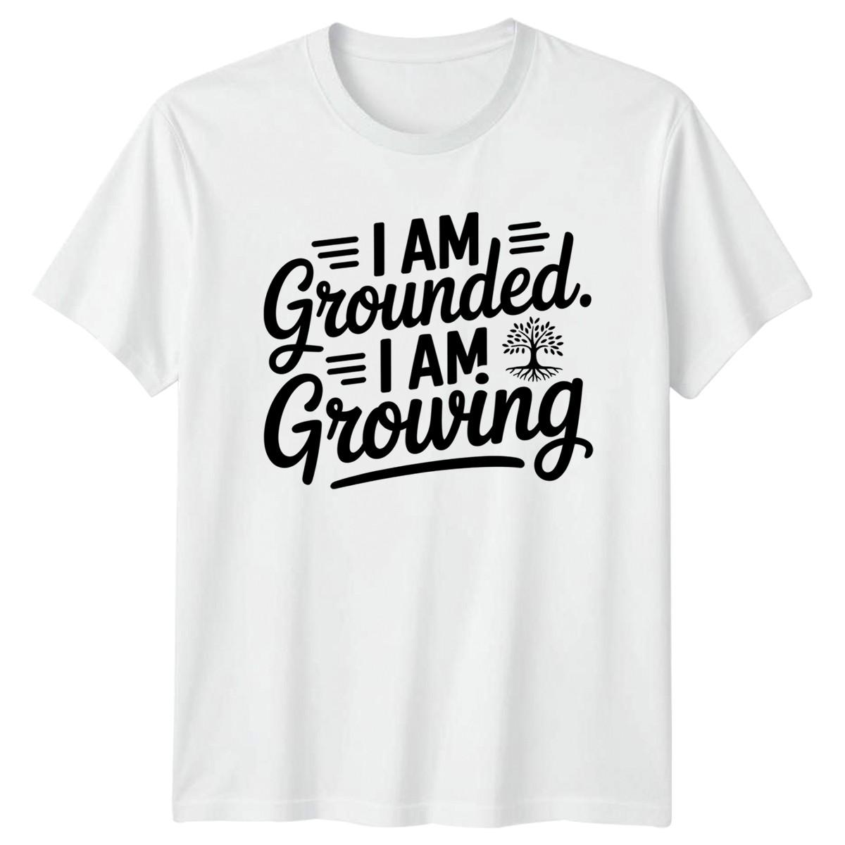 I Am Grounded I Am T-Shirt Mindfulness Motivational Birthday Gift XL