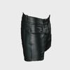 2023 Summer European & American Men's PU Leather Slim Shorts - Casual Solid Color