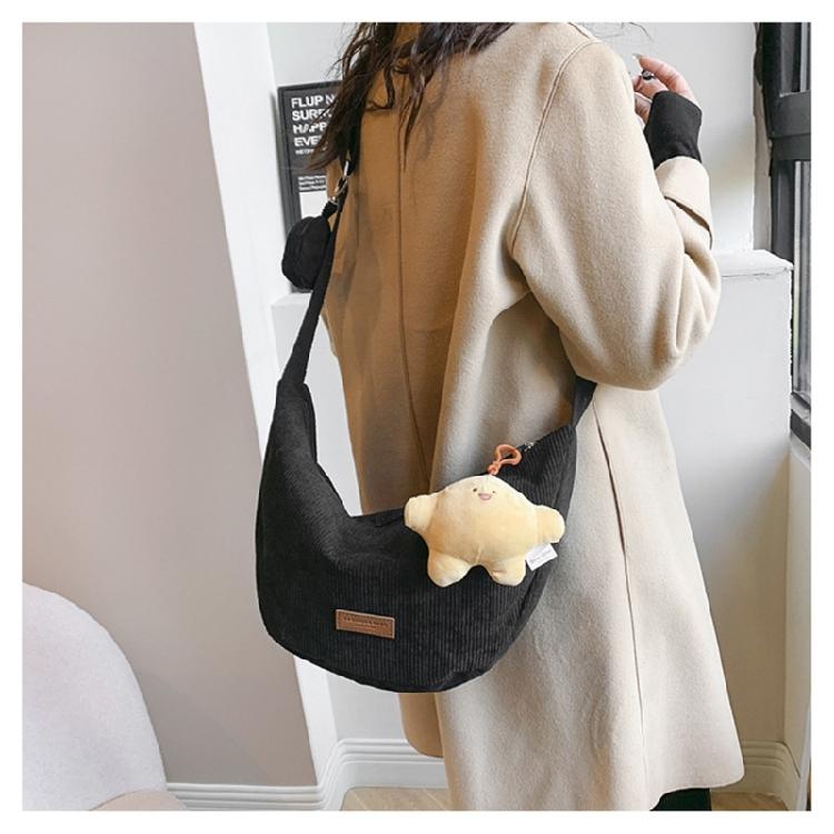 Stylish Corduroy Crossbody Bag Soft and Comfortable Shoulder Bags for Women