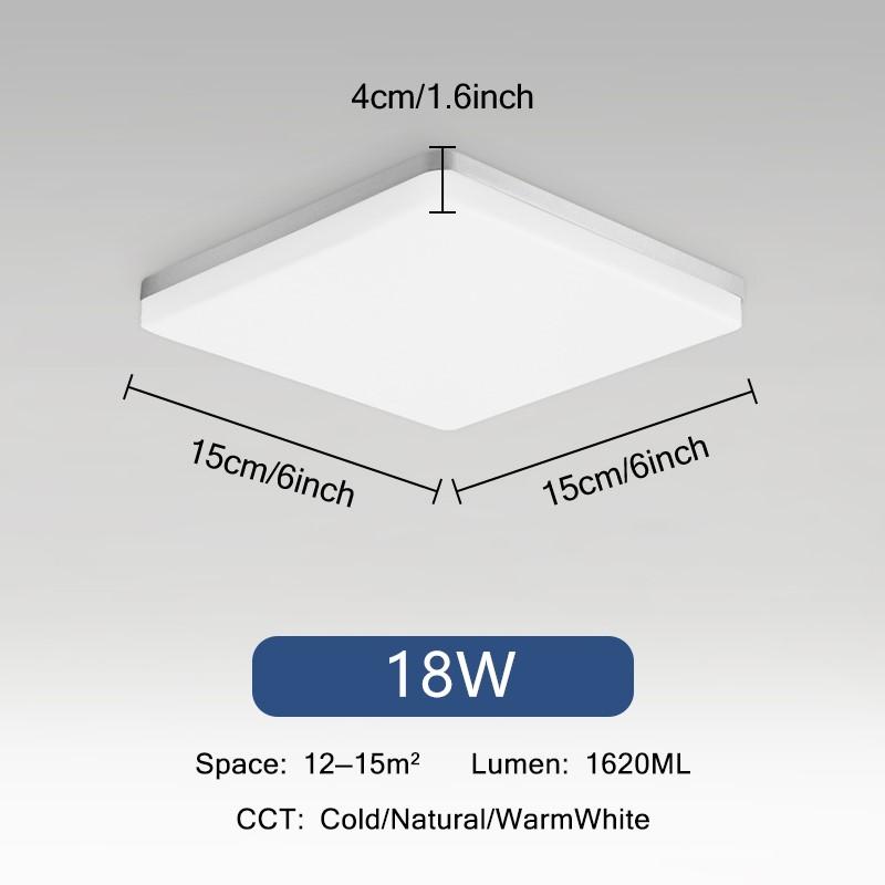 Quadratische LED-Deckenleuchte 18W 24W 36W 48W Deckenleuchten Schlafzimmer Leuchte Led-Panel Lampe für Wohnzimmer Küche Foyer