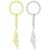 Gold/Silver Color Pendant Keychain ISR PLE Maps Key Rings Accessory for Women