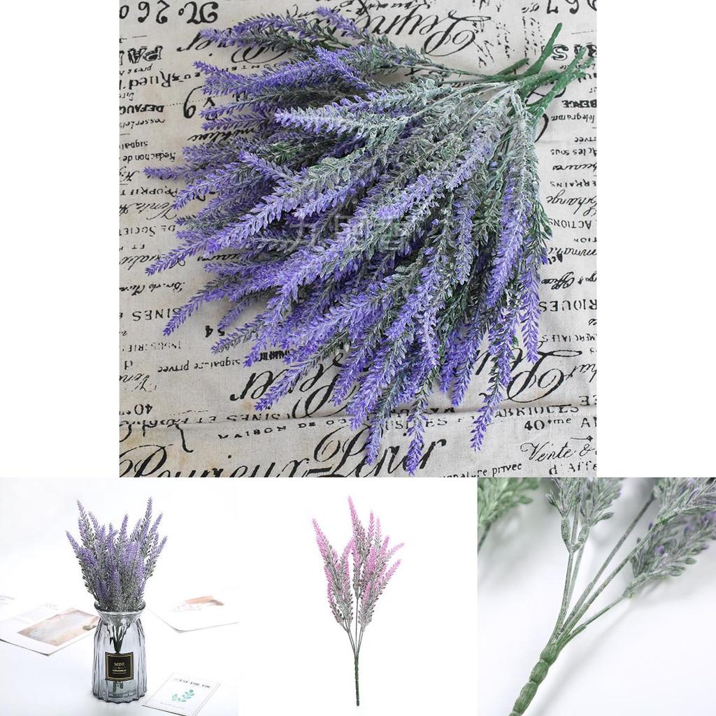 Stunning Lavender Plastic Bouquet With Realistic Appearance For Home Decor