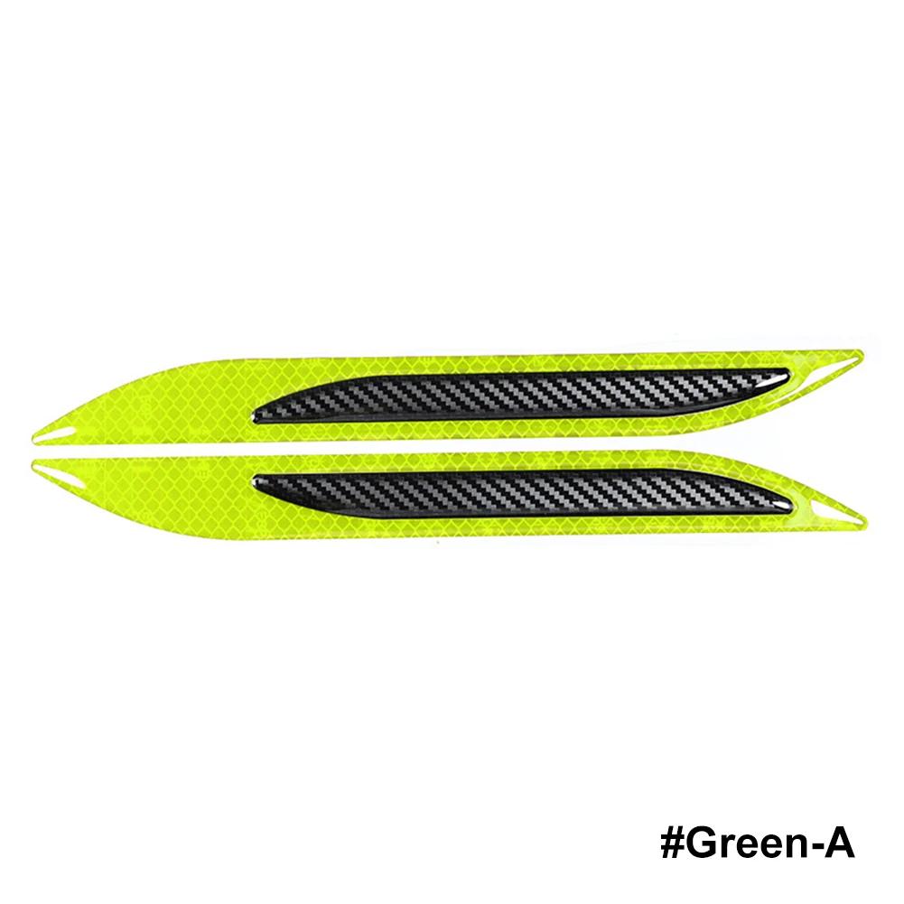 2 szt. Uniwersalne naklejki samochodowe z włókna węglowego na zderzak, odblaskowe paski, ciężarówka, motocykl, naklejki ostrzegawcze anty-zarysowania