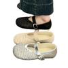 New Mary Jane Women's Shoes with A Single Line Mesh and Hollowed Out Woven Style Sandals