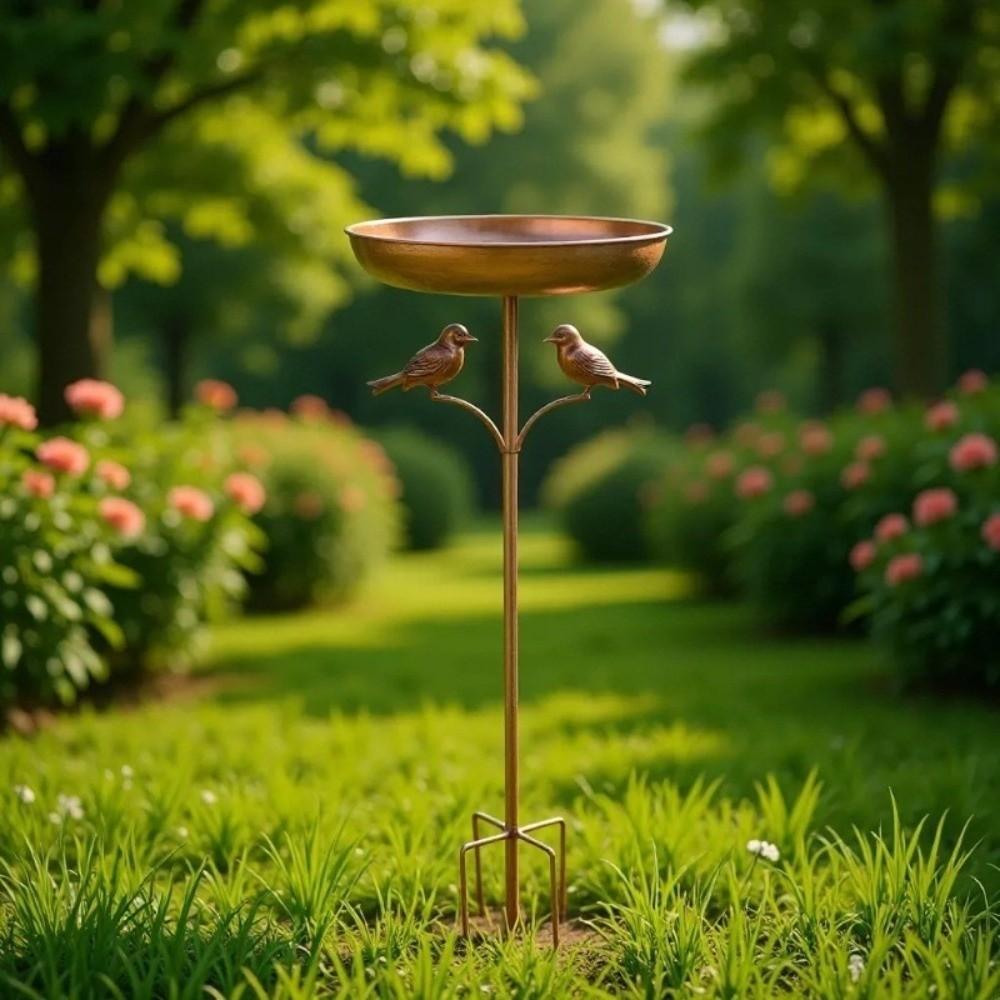 5 Claw Ground Plug Freestanding Birdbath Standing Bowl Bird Feeding Station Outdoor Garden