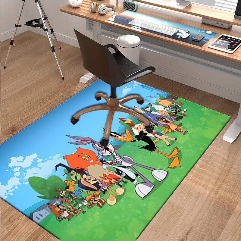 1pc Office Carpet Chair Mats Looney Tunes Characters Group Perfect for Office Chairs, Living Rooms, Or Bedrooms,Polyester Carpet.HDT186