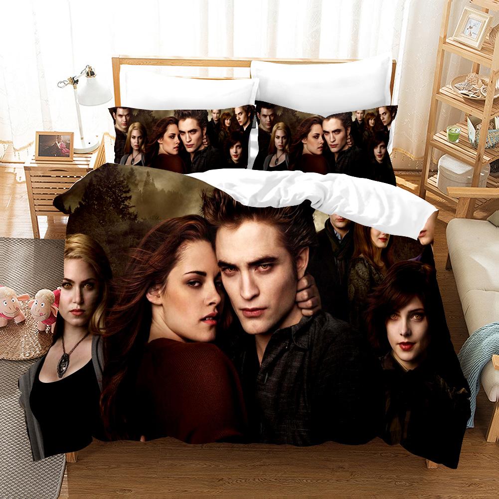 Luxury Fashion Movie Twilight Bedding Set Adult 3D Duvet Cover Sets Comforter Bed Linen 220X240 Size Decor Bedclothes