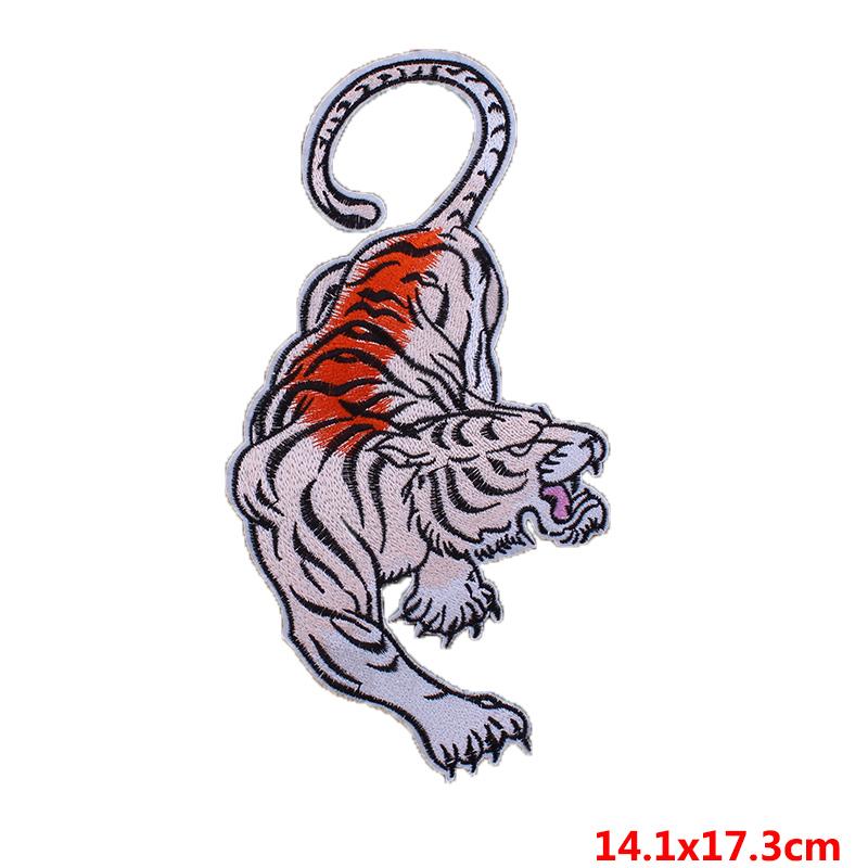 Punk Animal Large Embroidery Patch Iron On Patches For Clothing Thermoadhesive Patches On Clothes Sewing Patch For Jacket Back