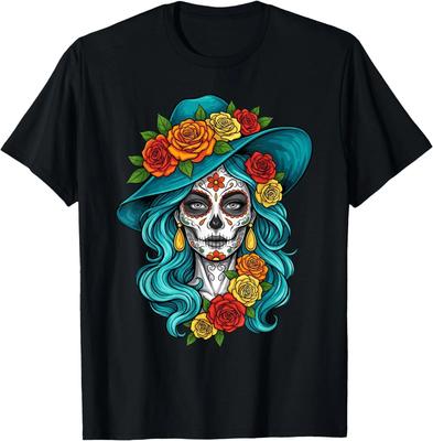 Dia De Los Muertos Day of The Dead Sugar Skull Women T-Shirt