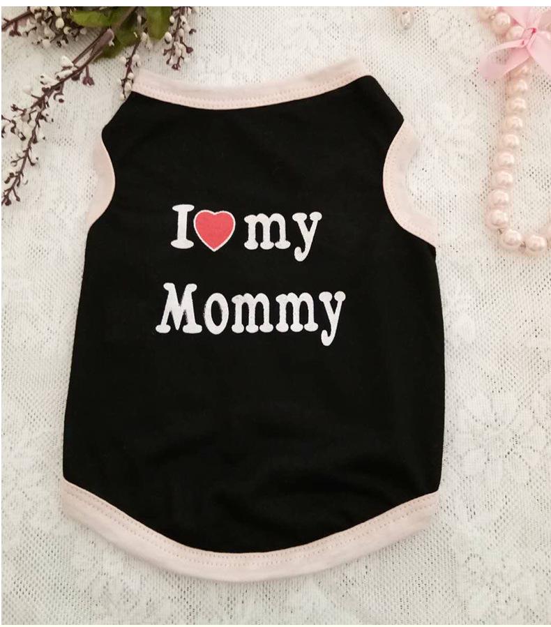 

New Breathable Summer Vest for Small Dogs & Cats - Lightweight Letter Print Pet Clothing S (recommended 1.5-2 kg) чёрный