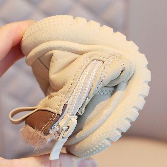 Winter Kleinkind Fleecegefütterte Warme Schneestiefel - Weiche Sohle, Verdickte Stiefeletten für Jungen & Mädchen