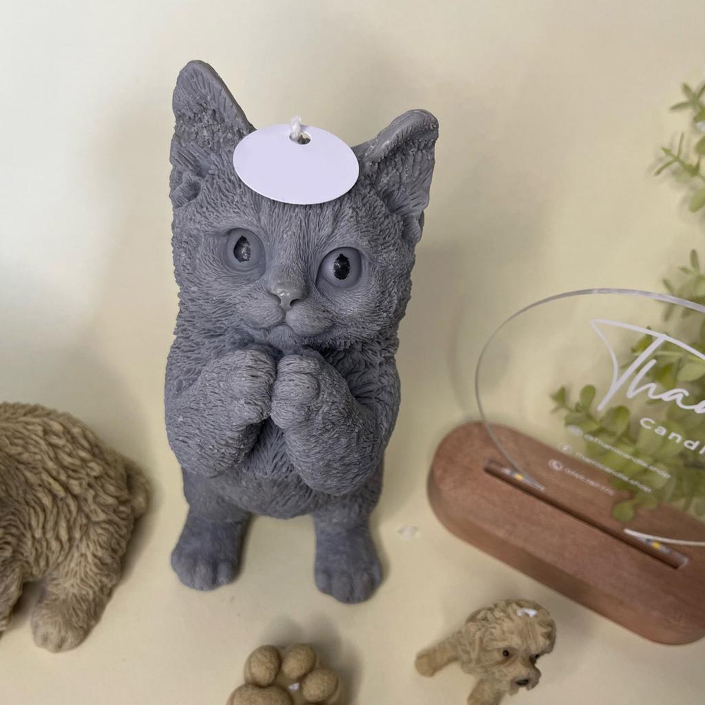Silicone Candle Mold Scented Soap Wax Mold Cat Silicone Mold for Resin Crafts