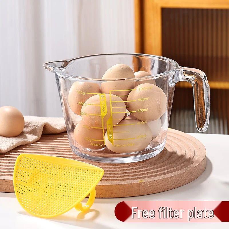 Large Capacity Heat-Resistant Glass Measuring Cup and Bowl