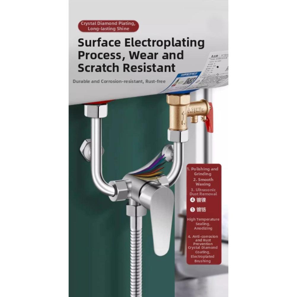 Electric Water Heater Mixing Valve Electric Mixing Valves For Shower Stainless Steel U-shaped Valve Home Shower Set Switch
