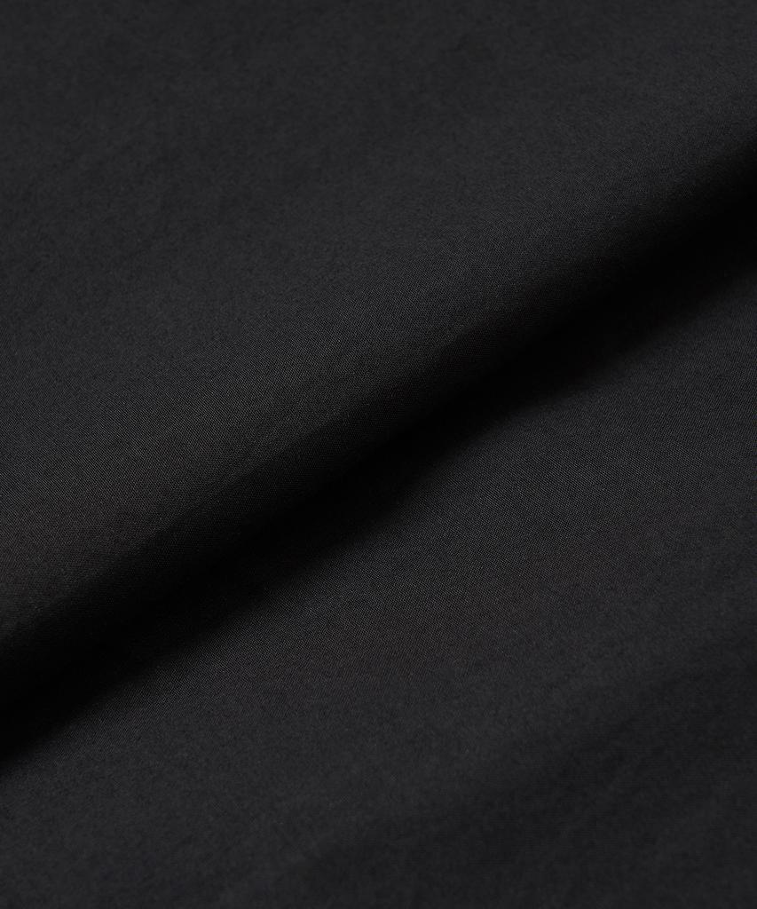Cotton Bell Pleated Skirt Dress - Black