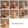 Patchwork Fabric DIY Christmas Patchwork Kit Handmade Cozy Christmas Sewing Craft Kits Soft Cloth Figure Craft Sofa