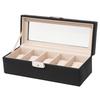 A-ITEM Watch Storage Case (Cowhide Leather) - Holds 5 Watches - Luxury Watch Case, Genuine Leather, Storage, Keeps Watches, Collection Case, Father's