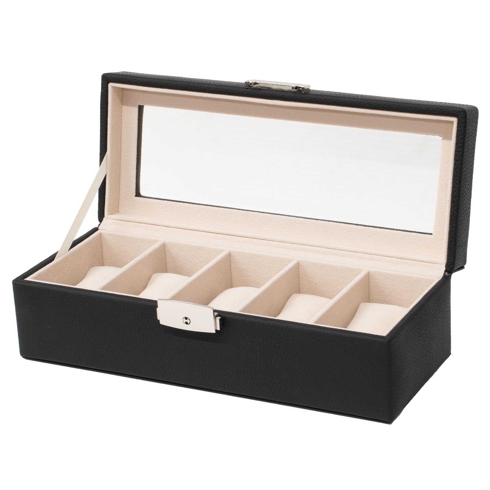 

A-ITEM Watch Storage Case (Cowhide Leather) - Holds 5 Watches - Luxury Watch Case, Genuine Leather, Storage, Keeps Watches, Collection Case, Father s