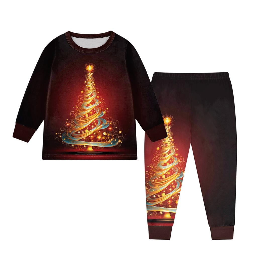 Children's Fashion Suit Skirt Round Neck Long Sleeve Top Pants