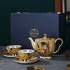 Bone China Retro Coffee Cup Saucer Ceramic Water Cup Teacup Set Afternoon Tea Tea Set High Value Gift Box