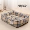 Dropshipping Long Faux Fur Pet Bed Comfortable Waterproof Plush Donut Round Dog Bed Soft Washable Cat Bed Removable Pet Cushion