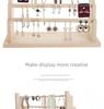 Solid Wood Jewelry Display Stand: Earring, Necklace & Bracelet Organizer.