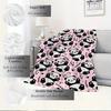 1pc Panda,Cute,Pattern Flannel Blanket - Lightweight Soft for All Seasons, Ideal for Couch, Office, Bed, Travel, Camping - Unique Gift, Cont