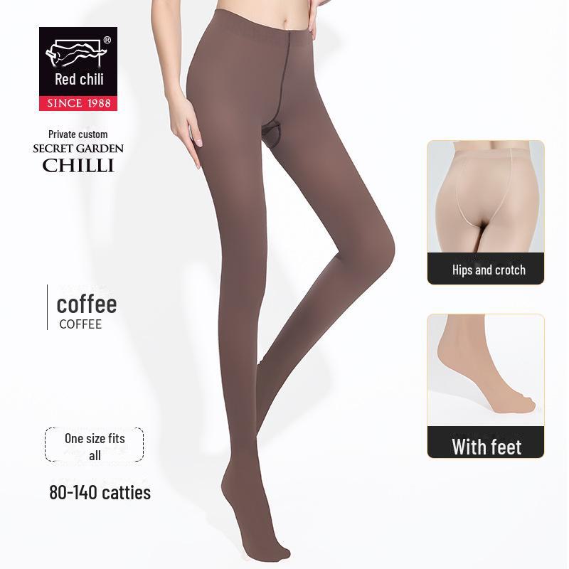 Red Pepper Women's 150D Velvet Flesh-Colored Slimming Pantyhose for Spring/Autumn