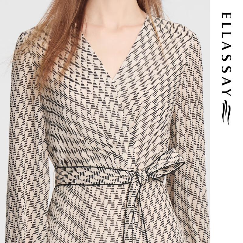ELLASSAY Women's Mulberry Silk V-Neck Dress