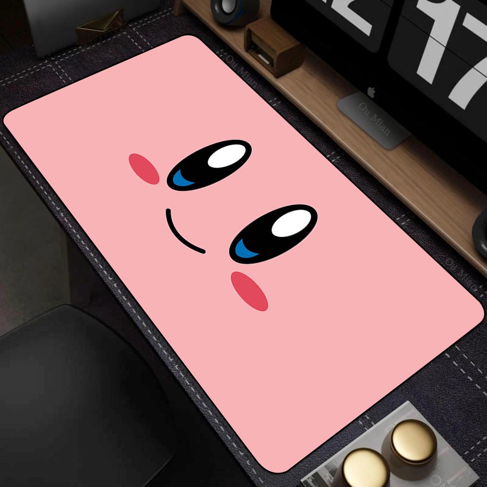 K-Kirbys Mouse Pad Kawaii Pink Mousepad New Arrivals Large Gaming Msusepad XXL Gamer Anti-slip Rubber Desk Mat Size For Keyboard