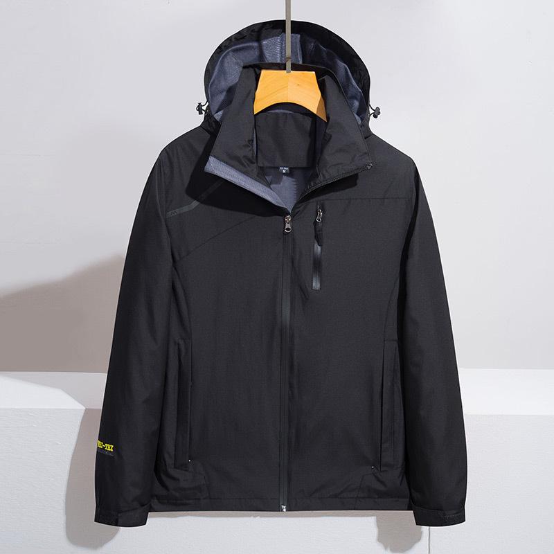 Pánské ležérní bundy Módní outdoorové nepromokavé kabáty s kapucí a větrovkou Assault Jacket