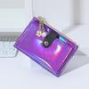 Damplånbok Faux Pearl Flower Charm Iriserande Bärbar Bi-fold Multi-fack Kreditkortshållare Dragkedja Smal