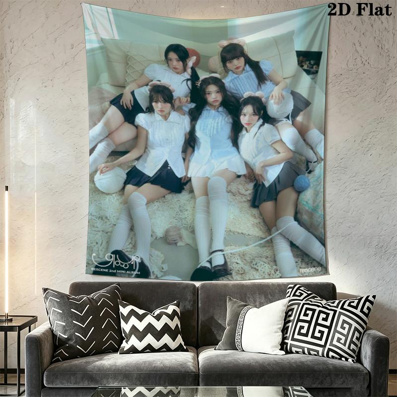 RESCENE WONI Wall Tapestry Aesthetic Wall Hanging Printed Fabric Blanket Decorative Tapestries for Bedroom Living Room Home Decor
