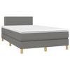 Maison Exclusive - Sommier à lattes de lit avec matelas Gris foncé 120x200cm Tissu