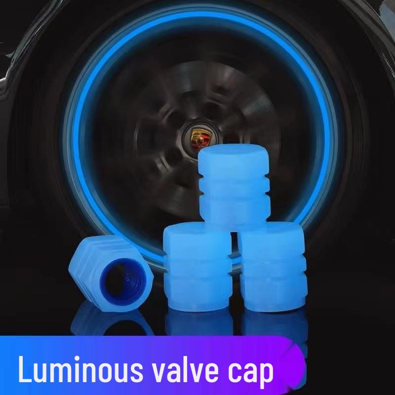 Glowing Fluorescent Valve Stem Caps for Cars, Bicycles, and Motorcycles