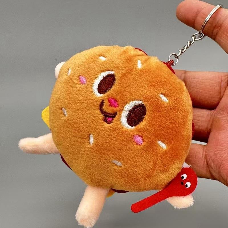Cute Hamburger Hot Dog Fries Fried Chicken Legs Bread Food Soft Cotton Grab Machine Doll Decoration Sprinkle Wedding Celebration