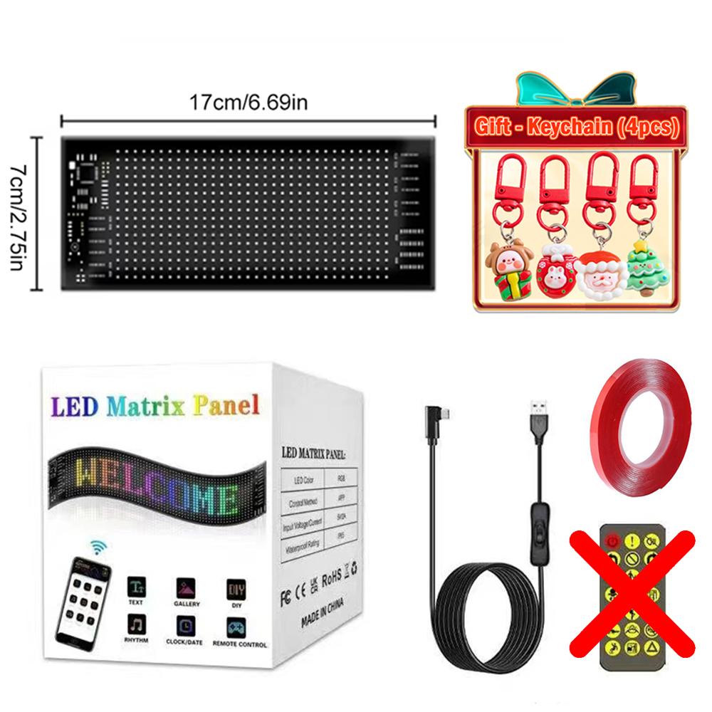 Led Display Truck Eye LED DIY Matrix Pixel Panel Animation Bluetooth App Control Programmable Flexible Screen With Keychain Gift