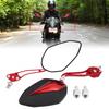 Rearview Mirror, Impact Resistant Motorcycle Mirror 2 Pcs/Set for Motorcycle (Red)