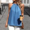 Women Summer Casual Tee Sleeveless Shirt Side Button Loose Cotton Linen Tank Tops