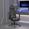 Day and Night - Day and Night Gaming Chair with Footrest Black Gray Synthetic Leather