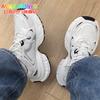 Mesh Breathable Dad Shoes Women's 2025 Spring and Summer New Thick-soled Heightening Running Shock Absorption Lightweight Casual Sports Shoes