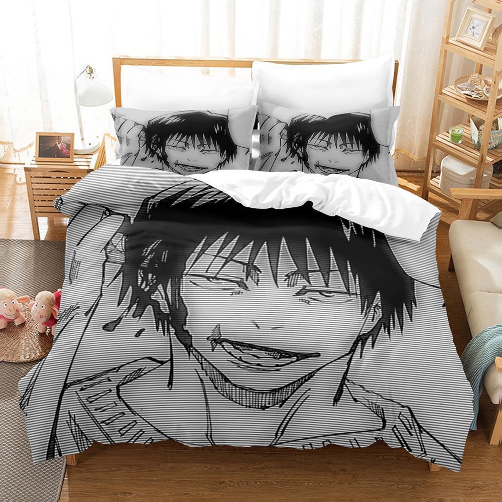 New Anime Jujutsu Kaisen Toji Fushiguro Bedding Set Single Twin Full Queen King Size Bed Set Adult Kid Bedroom Duvet Cover Sets